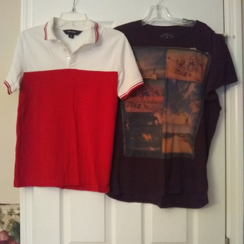 Lot of 2 Adam Levine Polo Shirt and American Eagle Tee
